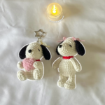 crochet Snoopy Keychain