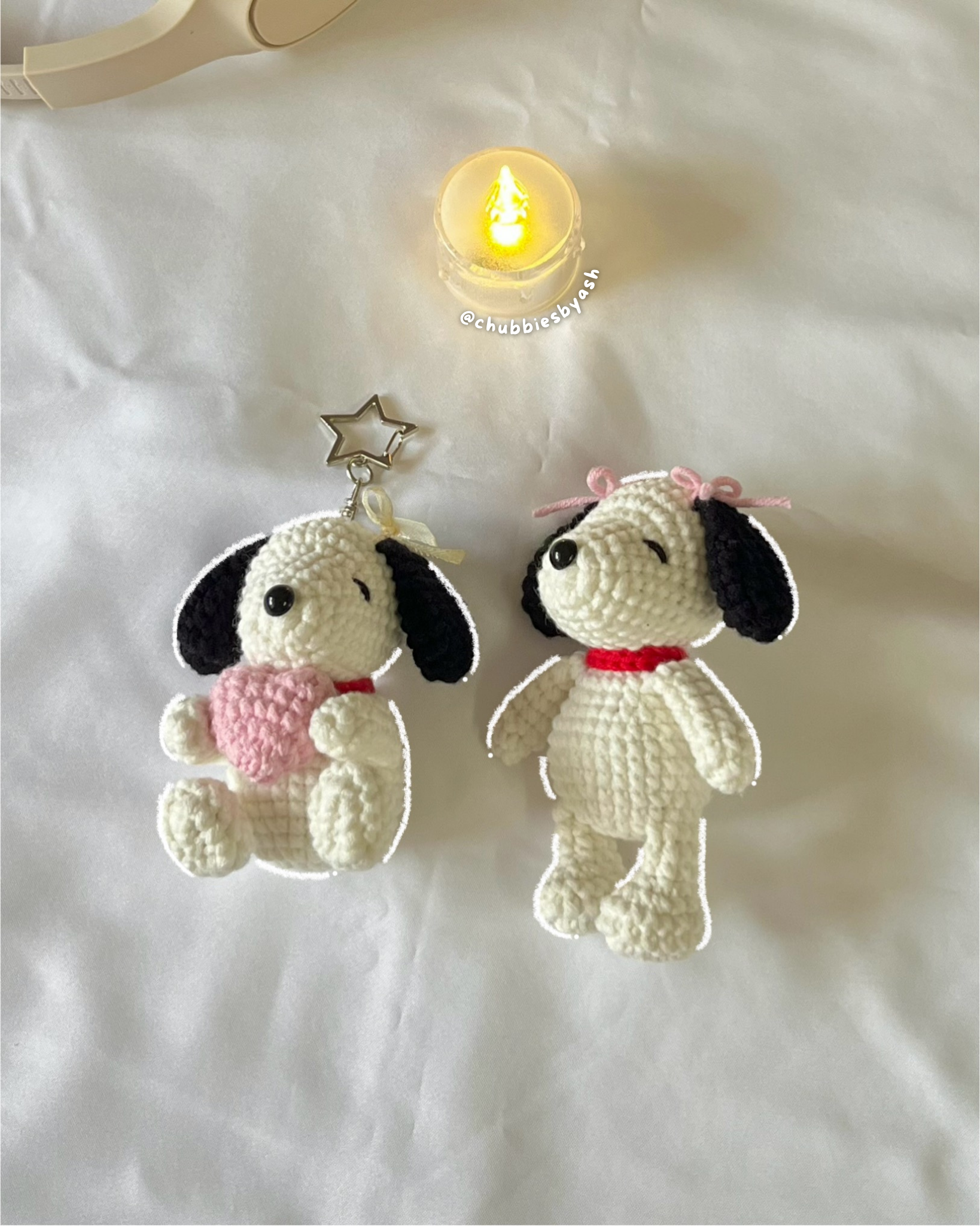 crochet Snoopy Keychain