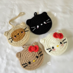 crochet kitten pouches