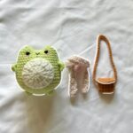 crochet cozy frog