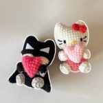 Crochet couple keychain